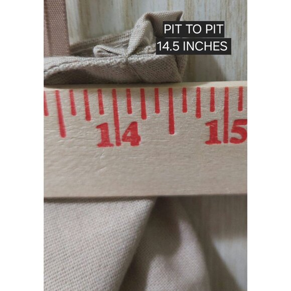 NWT Commense Beige Linen Blend Halter Wrap Crop Top Womens Size Medium - Picture 6 of 7